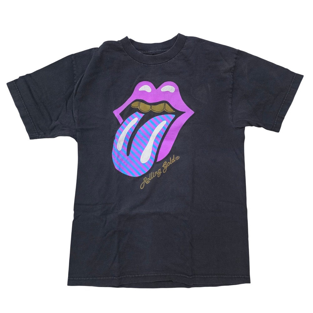 DGK x Rolling Stones Rolling Gold Wheels Black Graphic T-Shirt Kayo Men's Size M